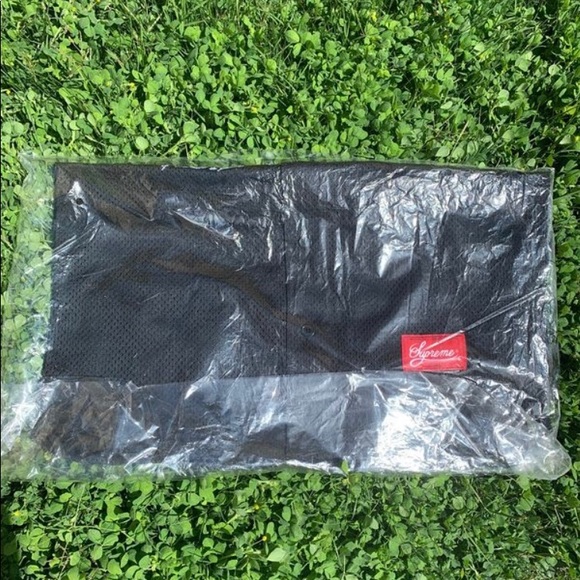 SUPREME MESH HOODED L/S BASEBALL JERSEY BLACK S M